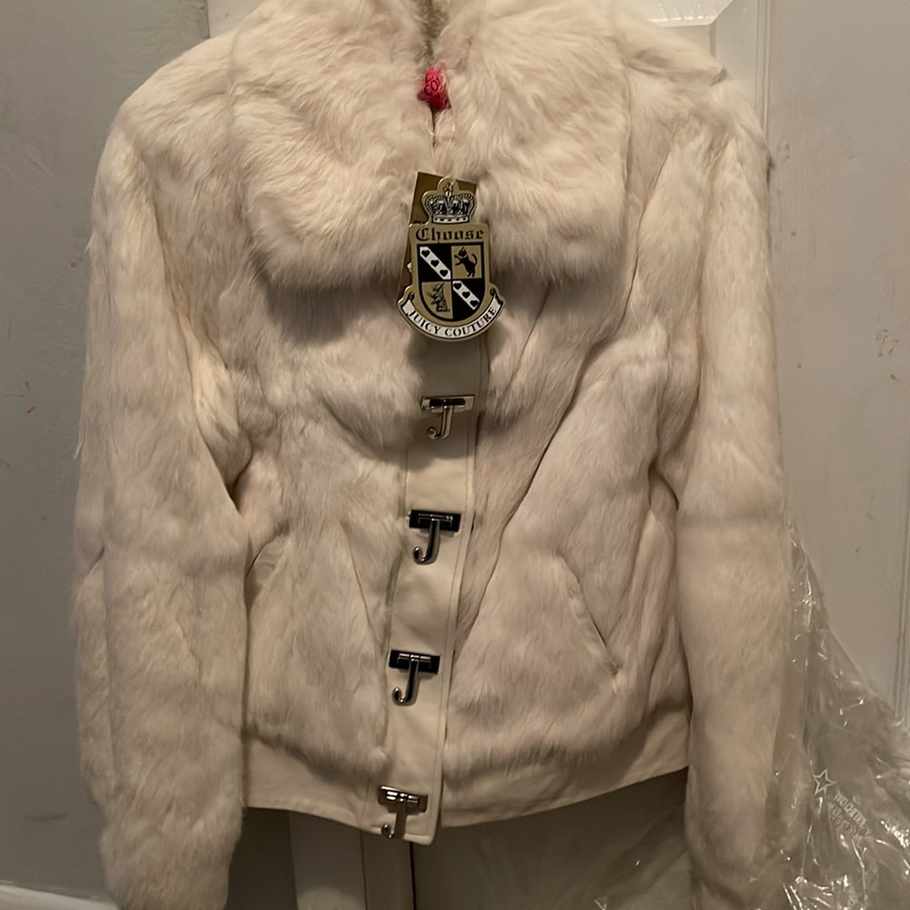 Real fur and leather juicy couture coat
